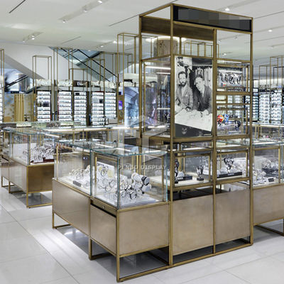 600mm Width Wooden Watch Shop Furniture Display Cases 9mm Thick MDF