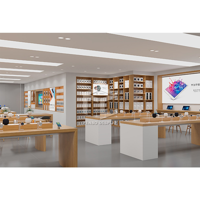 OEM MDF Mobile Phone Display Shelf Cellphone Accessories Retail Store Stand