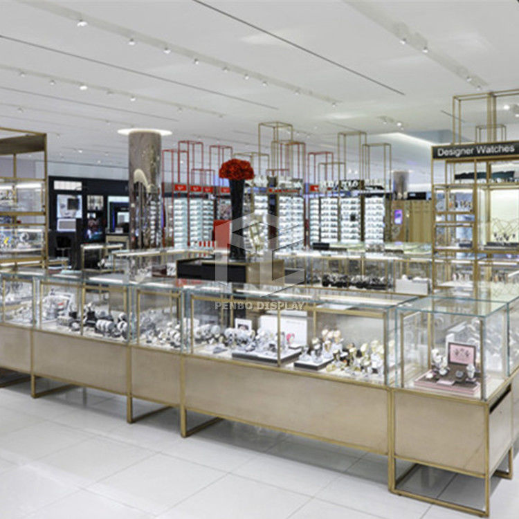 600mm Width Wooden Watch Shop Furniture Display Cases 9mm Thick MDF